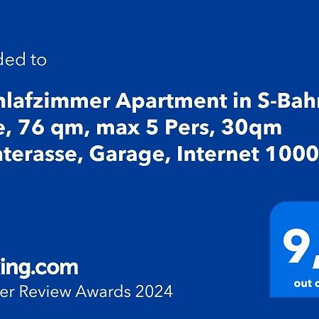 3 Zimmer Apartment In S-Bahn Naehe, 76 Qm, Max 5 Pers, 30Qm Dachterasse, Garage, Internet 1000 Mbit Gaertringen Екстер'єр фото